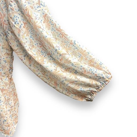 Easel Los Angeles Boho Babydoll Sheer Oversized Peasant Top Small - Picture 6 of 8